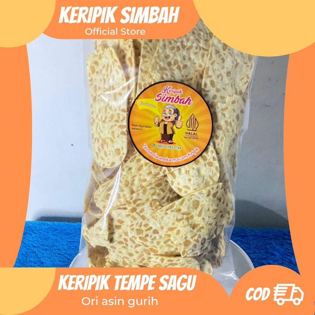 

Keripik Tempe Sagu Original Asin Gurih Organik Food Cemilan Snack Kripik