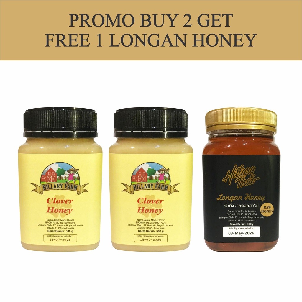 

2 pcs Clover Honey 500 G Free Madu - KAWIT ESUK