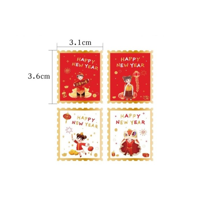 

Sticker Imlek Stiker CNY Fu Tempelan Kotak Toples Kado Sticker Chinese New Year - IMLEK-KOTAK