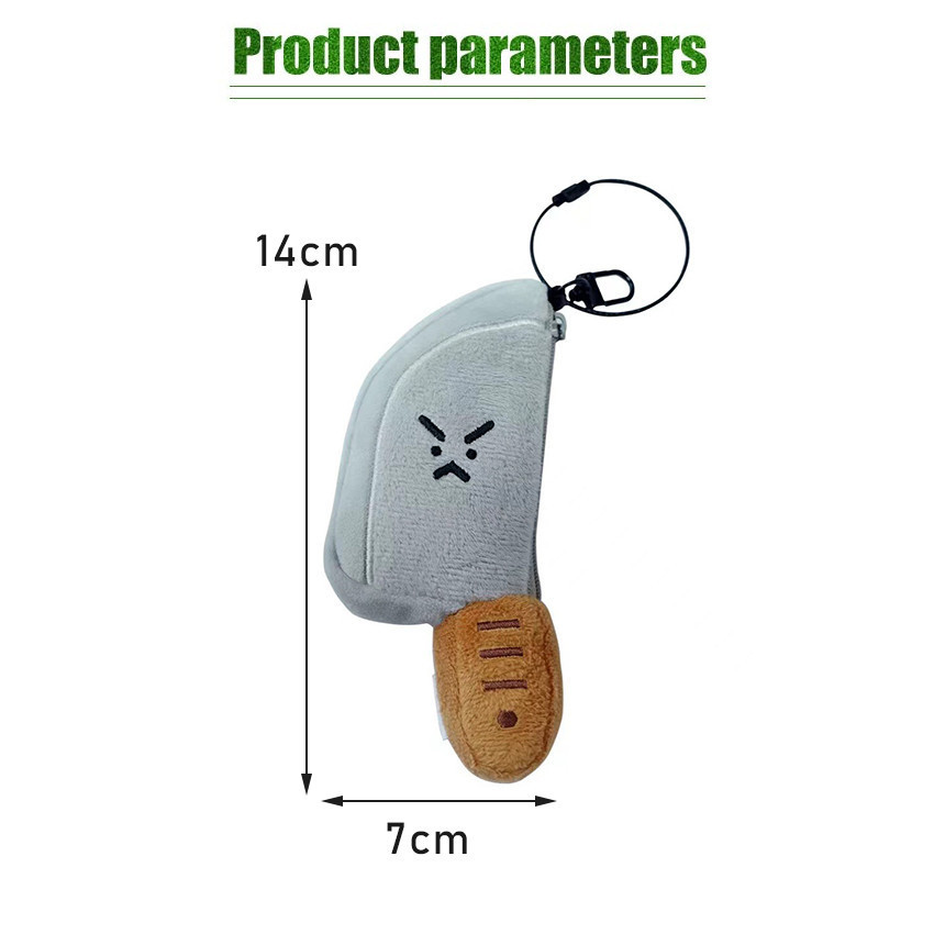 ZENID MINI Tempat Headset Iphone Case Earphone Bulu Korean Bentuk pisau kecil Tas Penyimpanan Pouch