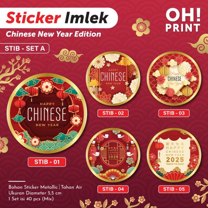 

Stiker Imlek Sticker Chinese New Year | Stiker Imlek Metallic