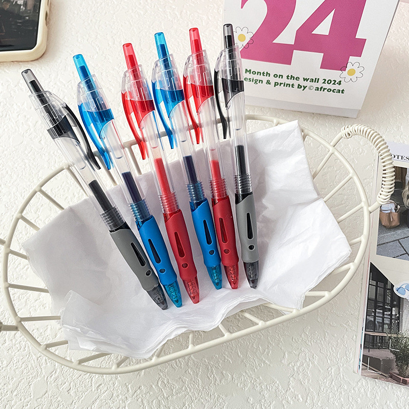 

sederhana pena tanda tangan kantor peluru hitamGelpen Rectractable Kualitas Bagus 0,5 mm merah biru— Hibio Present