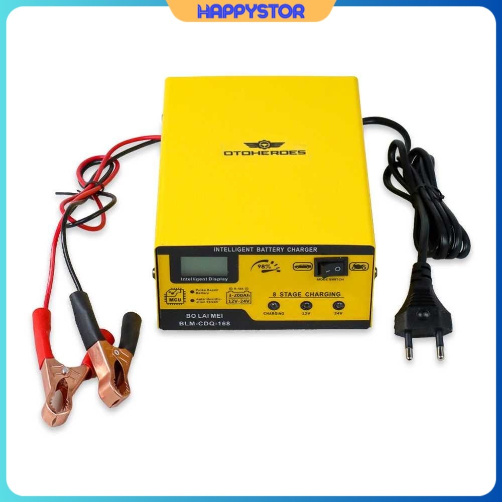Charger Aki Mobil Motor 250W 12V/24V 200Ah - BLM-CDQ-168
