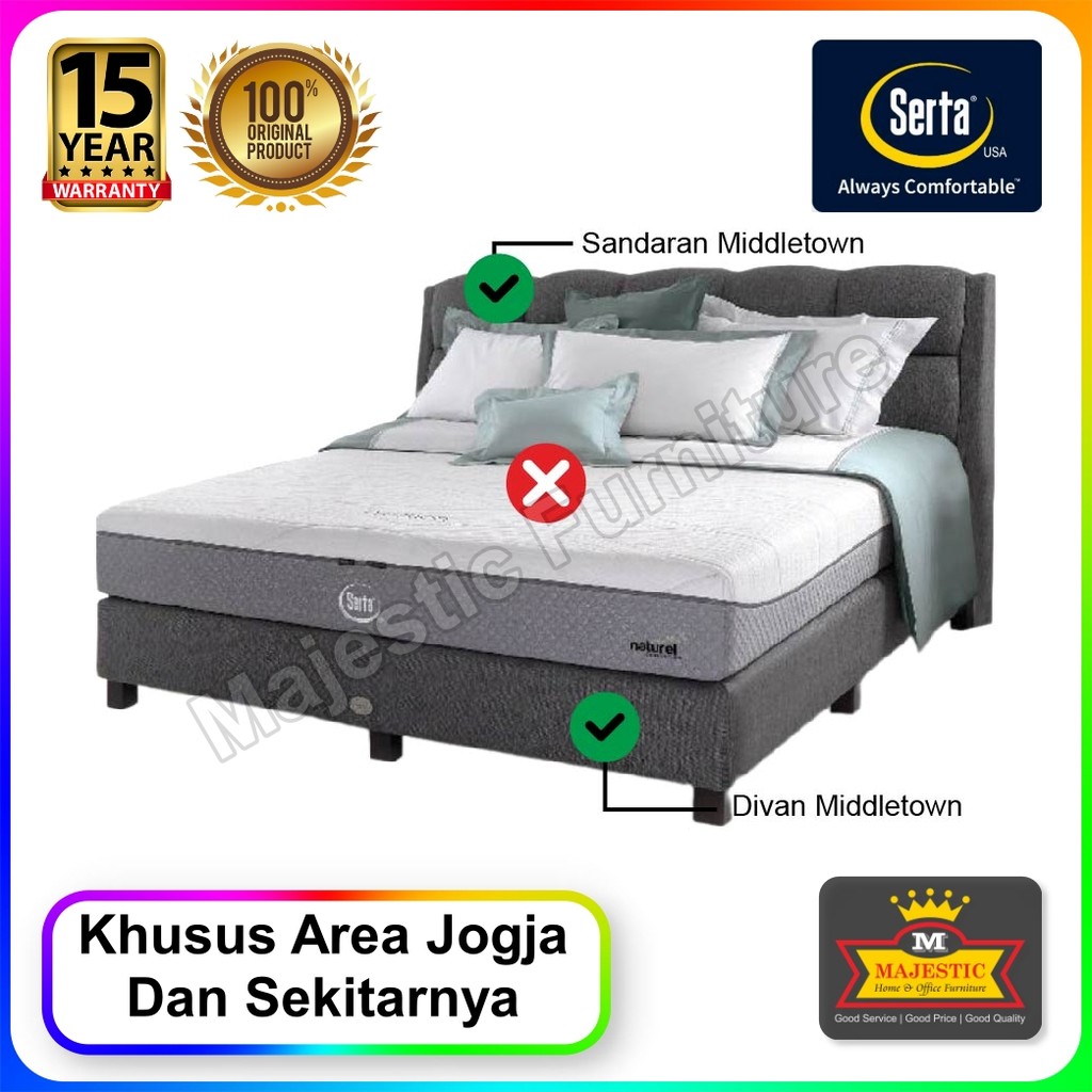 Divan Sandaran Serta Middletown - 100/120/160/180/200 - Jogja (Tinggi Sandaran 110 cm, Tinggi Divan