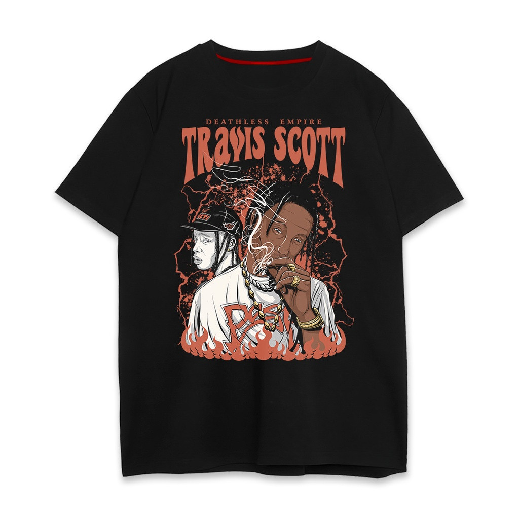 【Barang Ready & Promo】T Shirt Atasan Kasual | TRAVIS SCOTT | FIGURE SERIES original kaos Deathless  