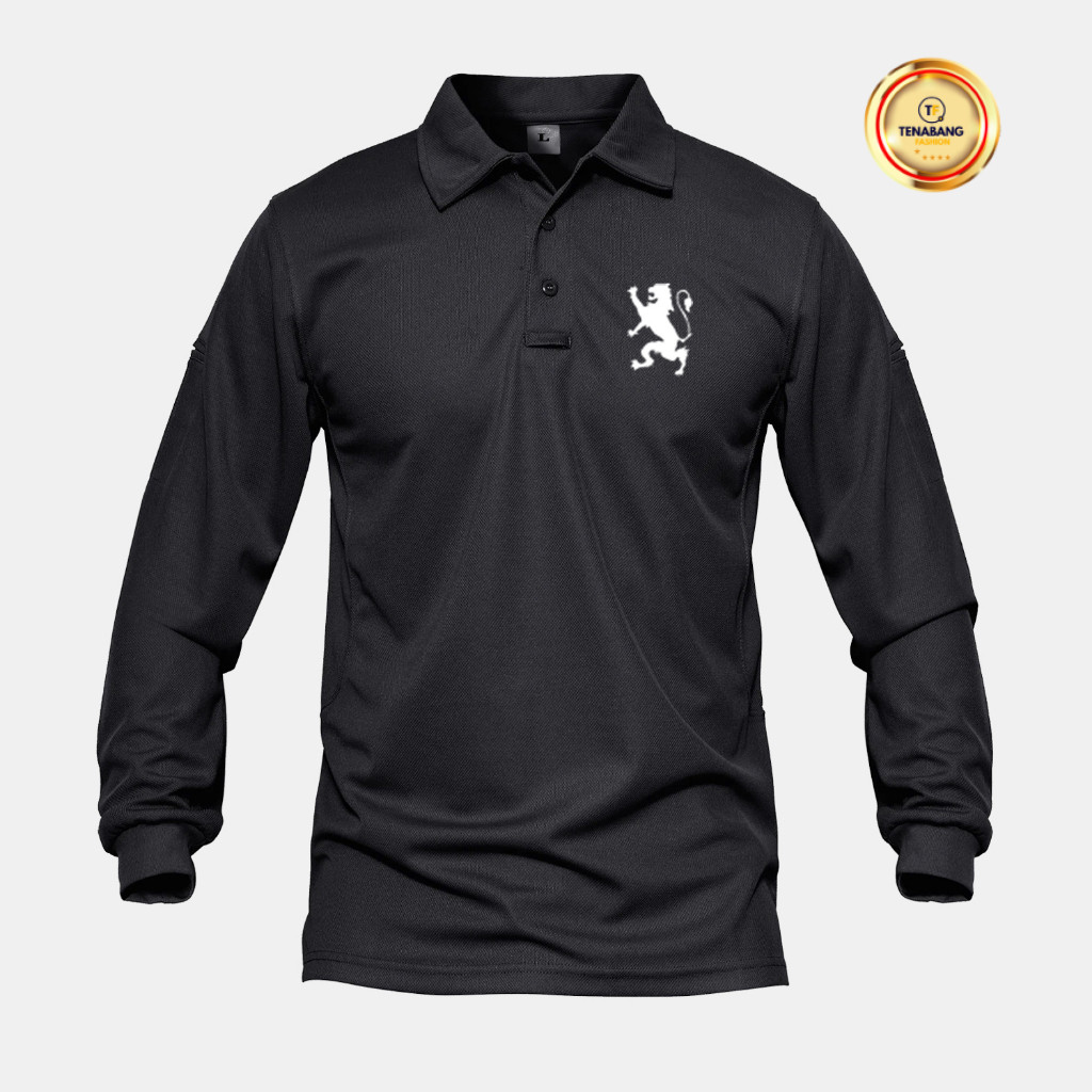 Kaos Polo Shirt Lengan Panjang Giordano Lb Text Putih T-Shirt Baju Santai Baju Kerja Quality