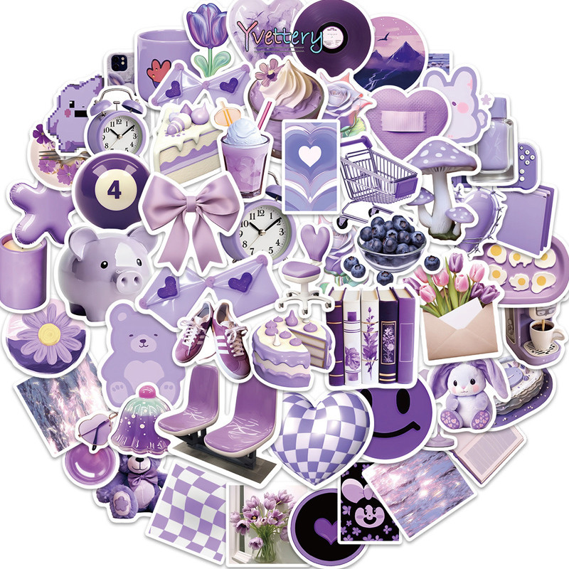 

COD 100 Pcs Stiker INS Style Purple v2 Lucu Anti Air Untuk Dekorasi Notebook Sepeda Skateboard Handphone DIY-yy