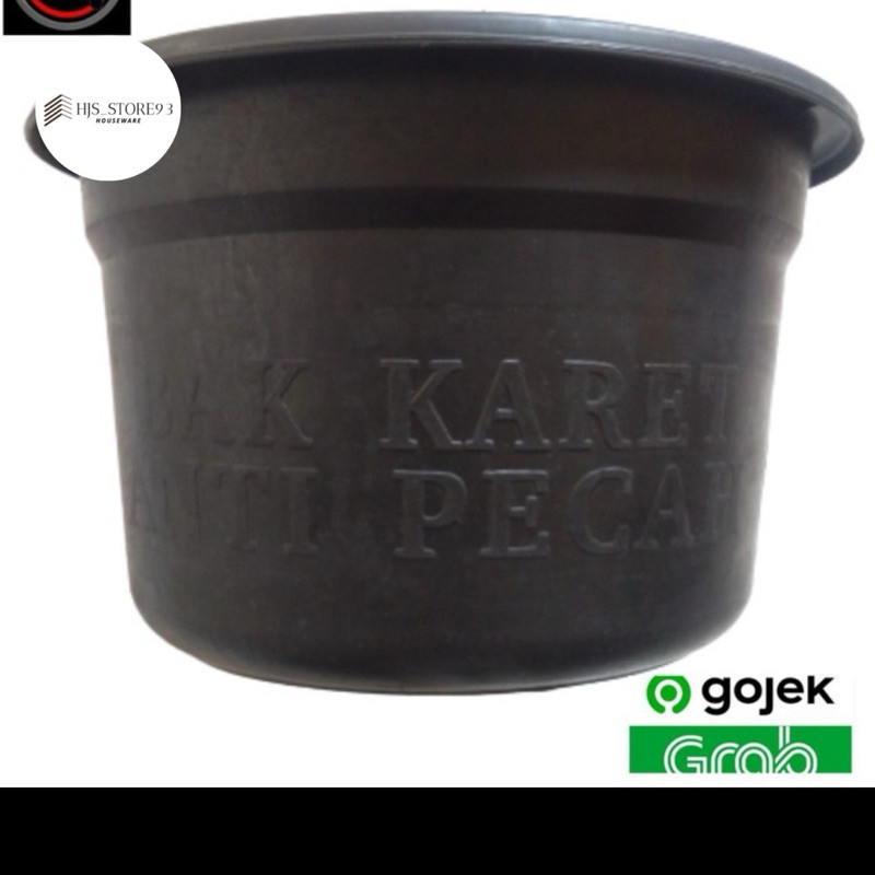 bak 45 karet asli anti pecah / bak air besar tahan banting / baskom jumbo hitam