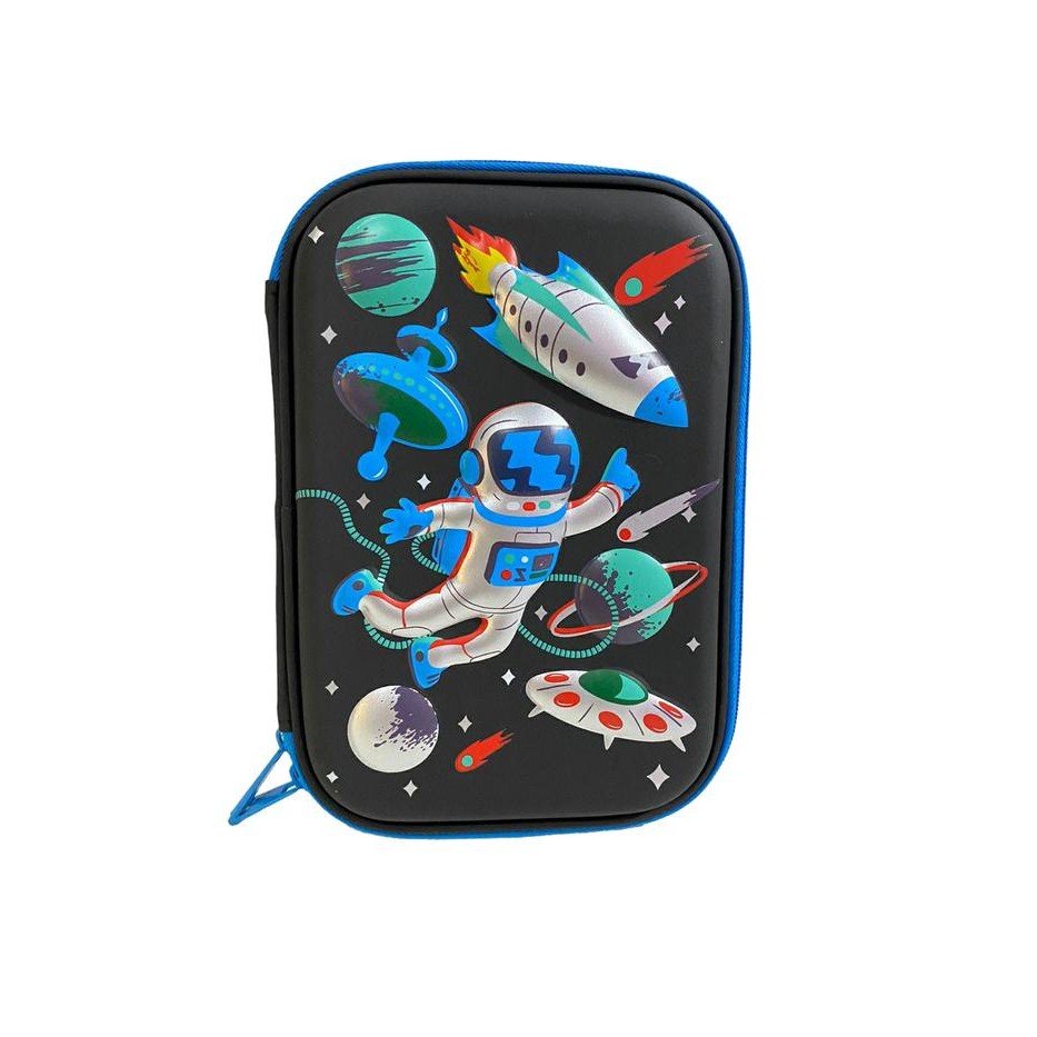 

READY Kotak Pensil 3D Timbul Astronot FLY Tempat Pensil laki laki karakter - Astro FLY Hitam