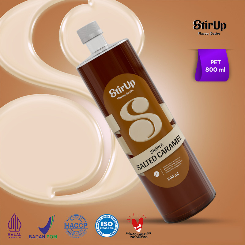 

StirUp Simple Salted Caramel - Gourmet Syrup Rasa Salted Karamel - PET