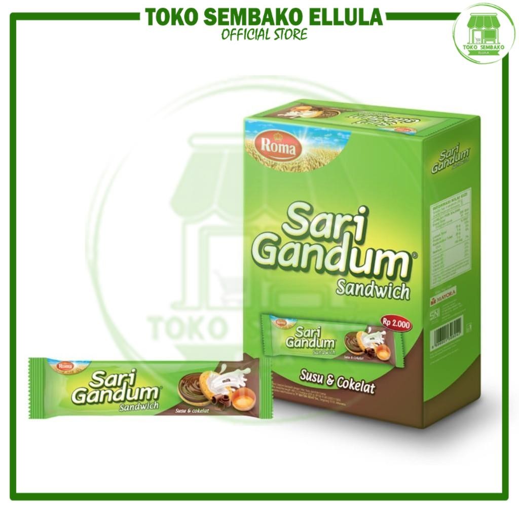 

Toko Sembako ELLULA - Roma Sari Gandum Coklat 27 gr [PACK]