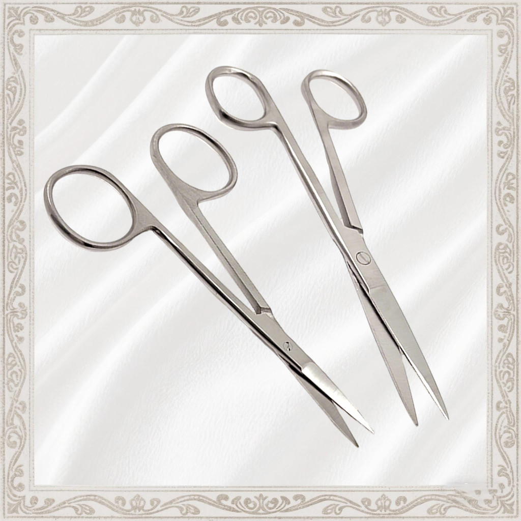 iris scissor / gunting iris lurus / gunting alis mata jaringan gum / gunting bedah operasi / gunting