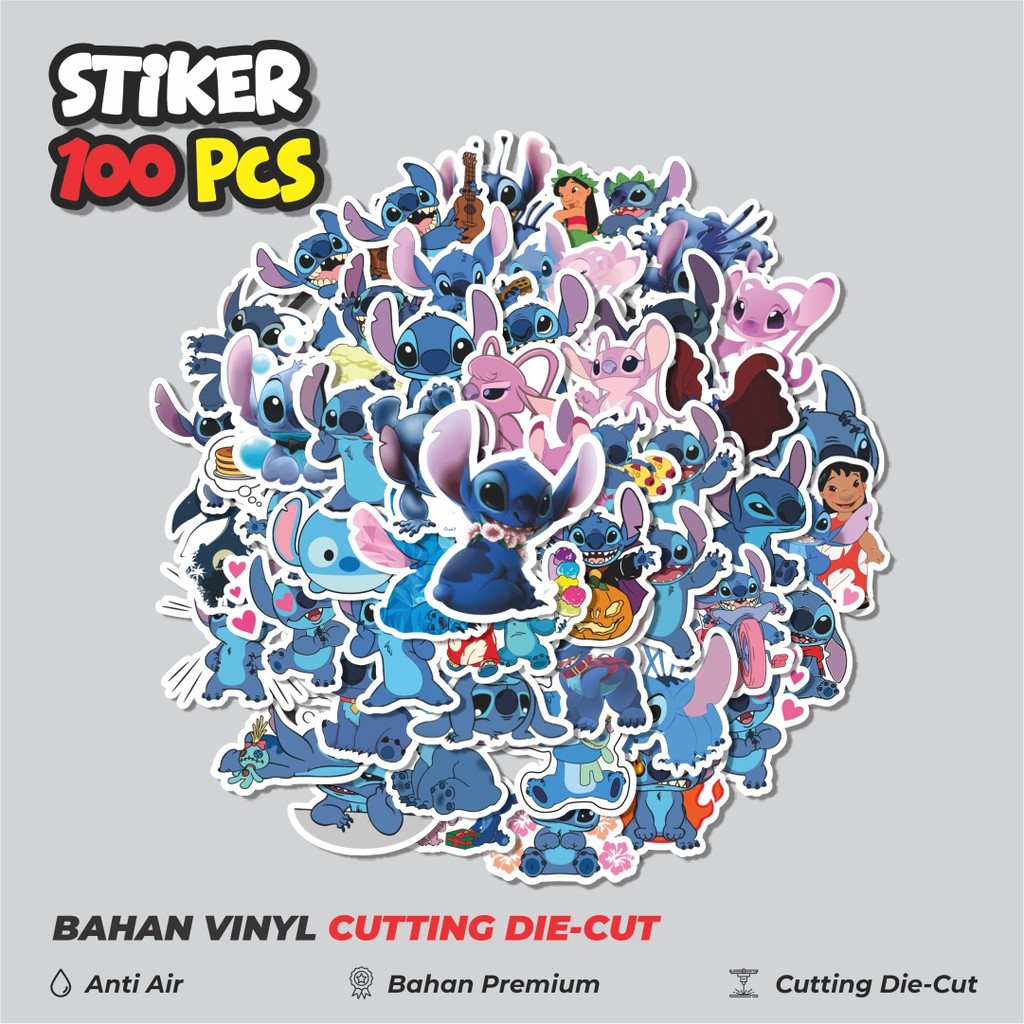 

Terbaru! 50 pcs Stiker Kartun Lilo & Stitch Dekorasi Lucu Kreatif untuk Notebook, Skateboard, HP