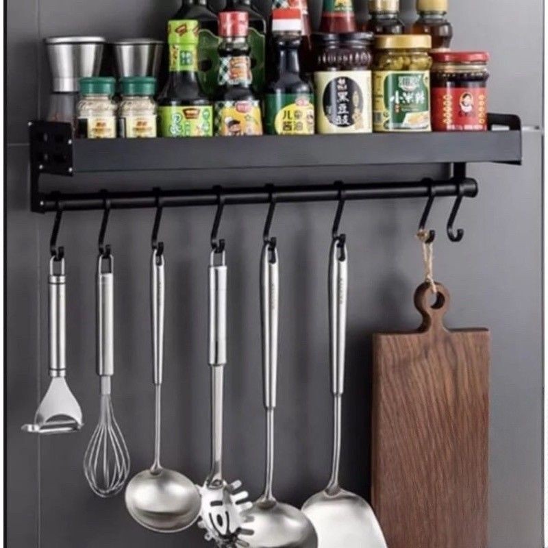 rak bumbu dapur gantung besi