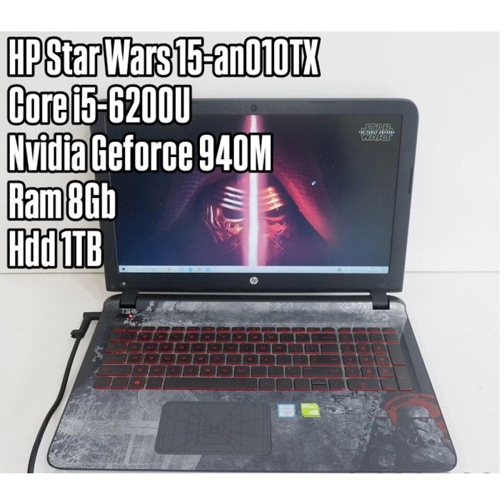 Laptop HP Star Wars 15-an010TX Core i5-6200U Nvidia Geforce 940M Ram 8Gb Hdd 1TB SCU19493 Normal Sia