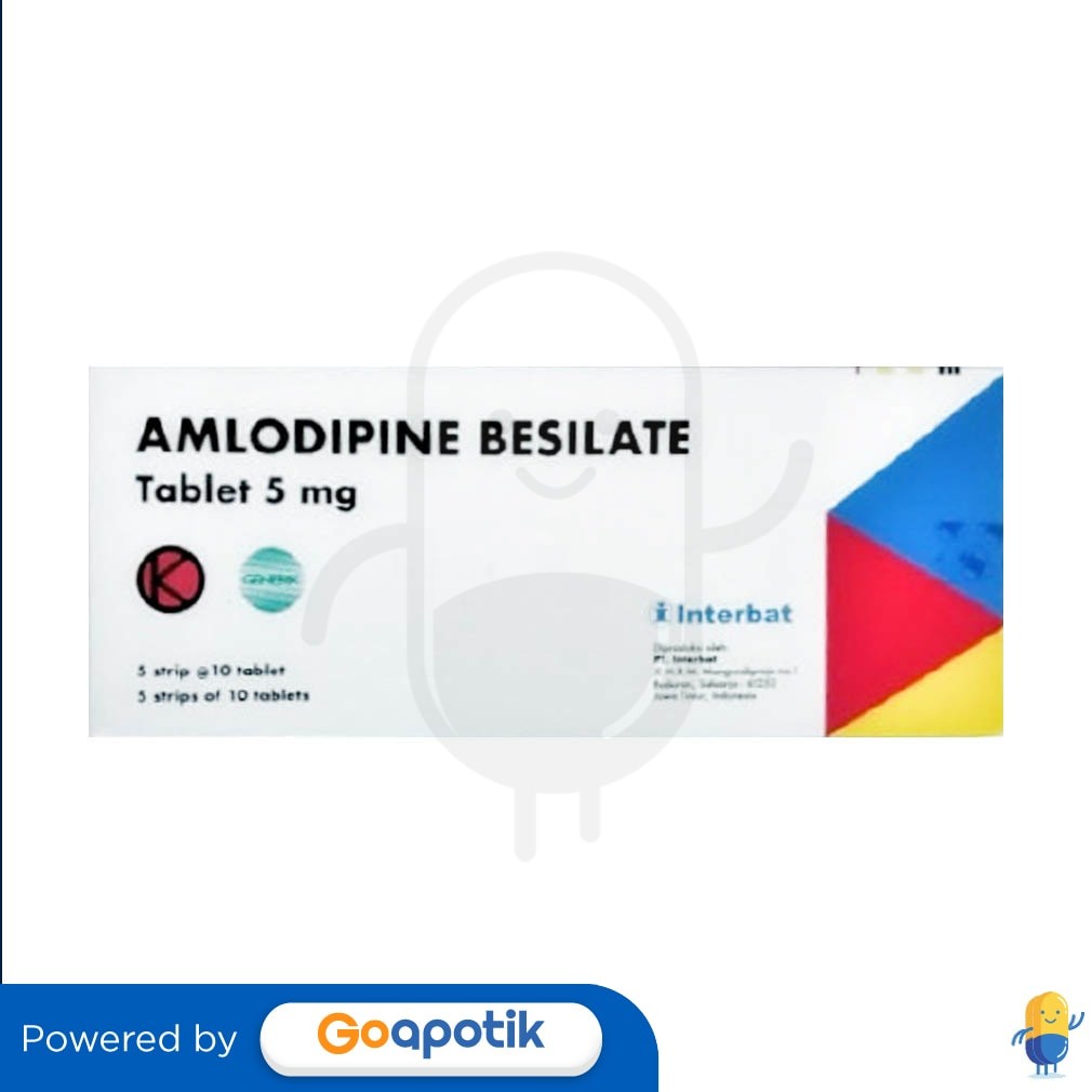 Amlodipine Besilate Interbat 5 Mg Box 50 Tablet