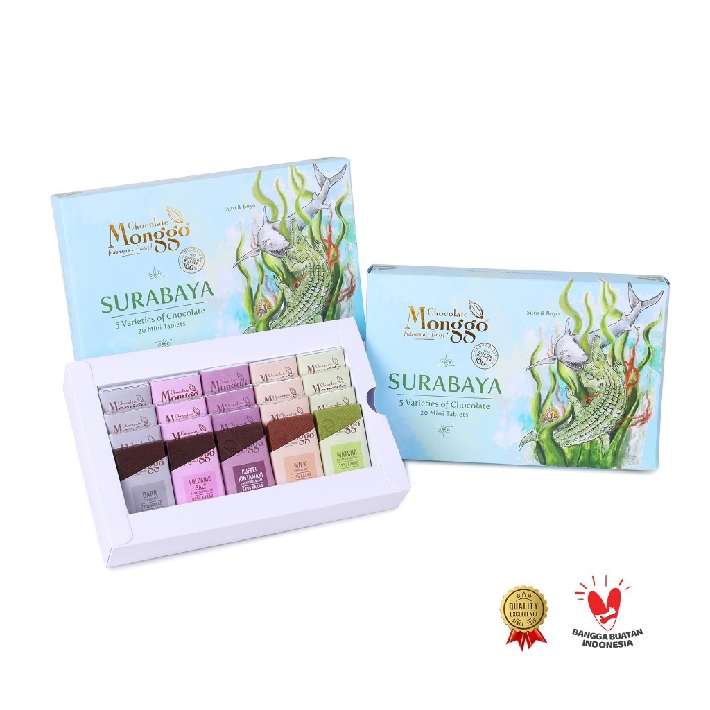 

Chocolate Monggo | Oleh-oleh Surabaya Cokelat Mix Flavours | Souvenir Khas Surabaya