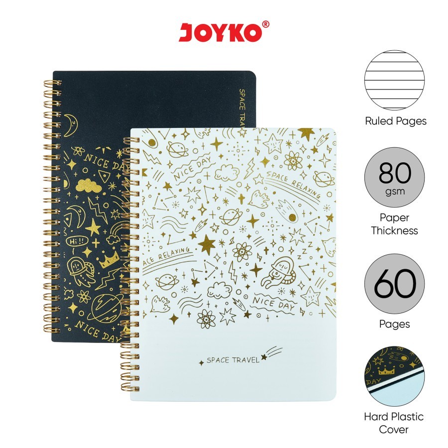 

Buku Tulis Catatan Bergaris Ruled Notebook Joyko Nb-710 A5 Space Travel