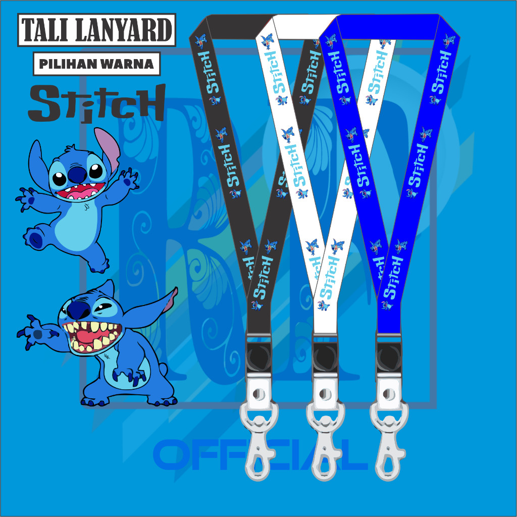 

TALI LANYARD STITCH & LILO - STITCH HAPPY - TALI ID CARD GANTUNGAN KUNCI GANTUNGAN FLASHDISK GANTUNGAN NAMETAG TALI LANYARD BEST SELLER COD