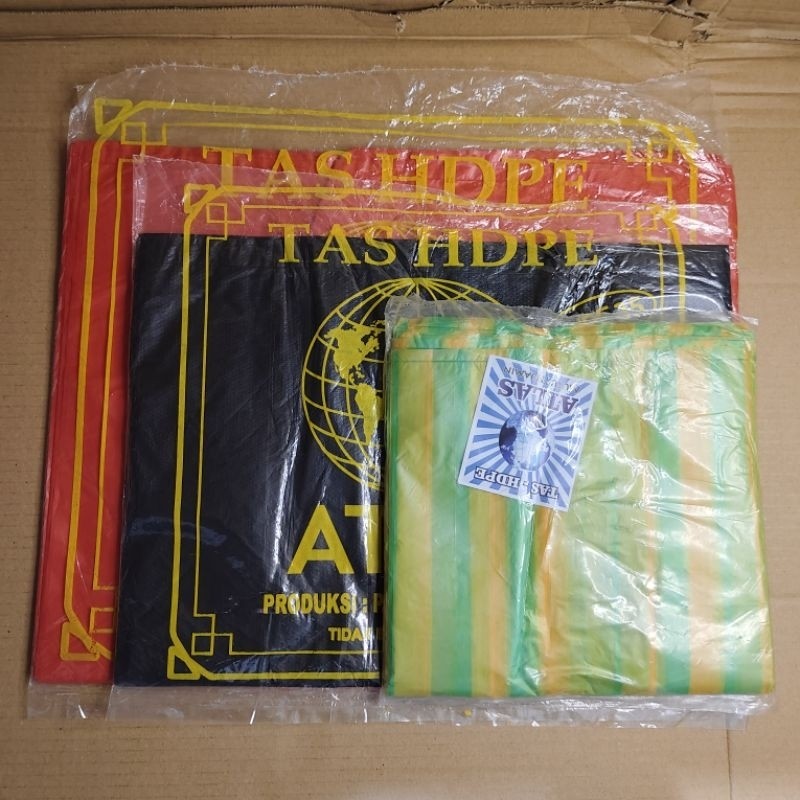 

Kantong plastik Atlas 35 hitam, 40 merah, 21 loreng hk