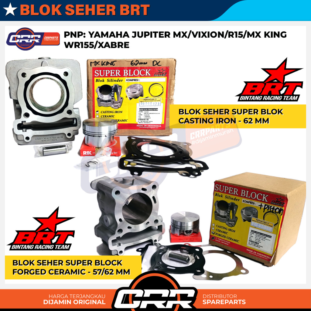 Blok Seher BRT VIXION OLD, NVL, R15, NVA, MX KING, XABRE, ANV 150 NON VVA, WR155 Forged Ceramic dan 