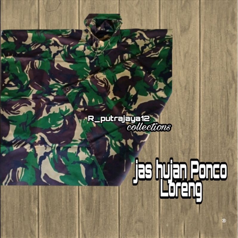 PONCO LORENG MALFINAS jas hujan Ponco Loreng Malpinas/jas hujan Ponco/Ponco loreng jatah