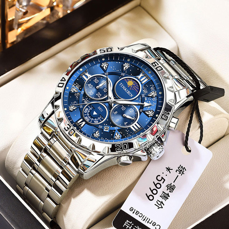 

Jam Tangan Kuarsa Pria Otomatis Baru dari Swiss Tahan Air Kalender Bercahaya