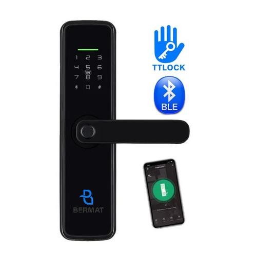 

Bermat Smart Door Lock Handle Access Control Door Fingerprint sidik jari Kode Password IC Rfid Card Anak Kunci Jaringan Bluetooth Ble Aplikasi TTlock TTHotel bisa buka jarak jauh dengan gateway - Mortise50x50