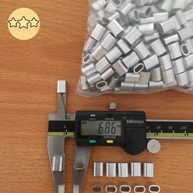 3MM 3 MM CRIMP SKUN FERRULE FELOR PELOR SLING SELING WIRE ROPE ALU