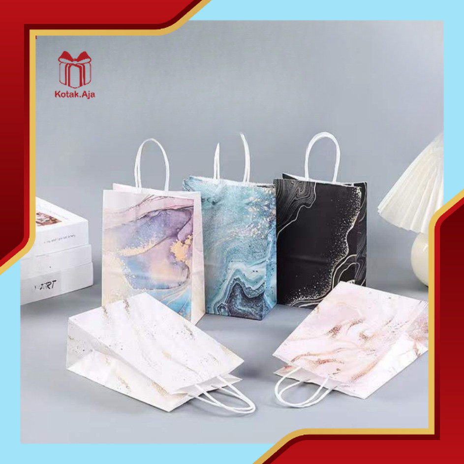 

Paper Bag Kraft / Paper bag Ultah / Paper Bag Marmer / Tas Kado Ultah / Goodiebag Ultah / Paper Bag Motif I AK02B3-AK03B3