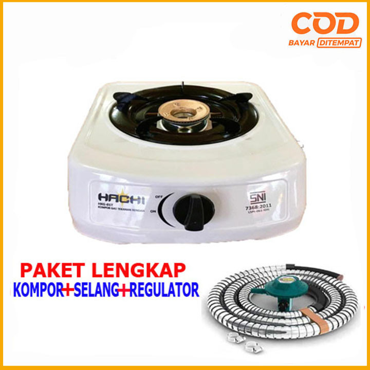 PROMO Kompor Gas Hachi 1 Tungku / Kompor Merk Hachi Murah + Free Selang Regulator Mantap Murah
