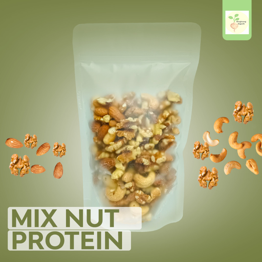 

MIX NUT PROTEIN 500gr - Kacang Almond, Mede, Walnut, Pistachio, Hazelnut
