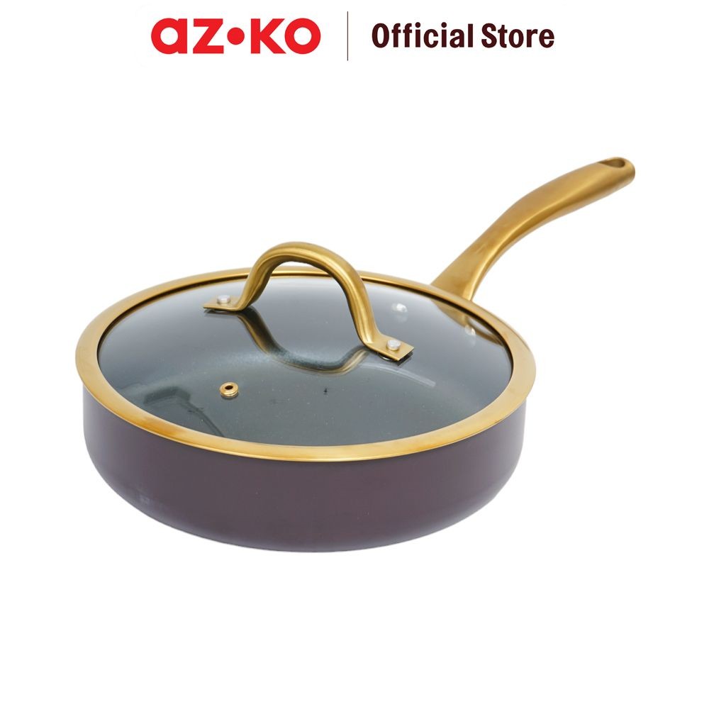 AZKO Sitram Wajan Penggorengan 439C - Cokelat Frypan Teflon Penggoreng Alat Masak Perlengkapan Dapur