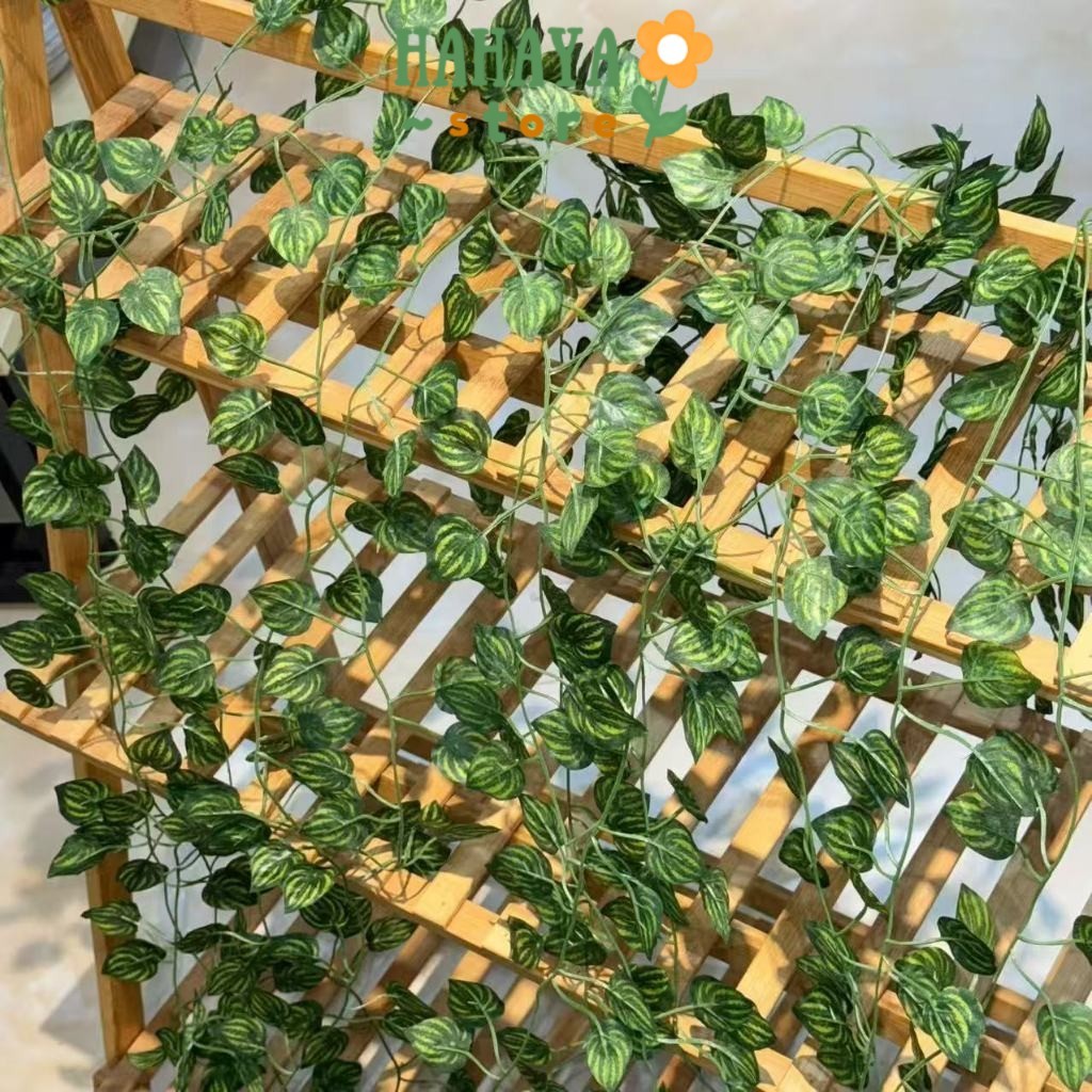 Daun Rambat Hias Tanaman Plastik Artificial 2.1 Meter untuk Hiasan Dinding Gantung Dekorasi Rumah