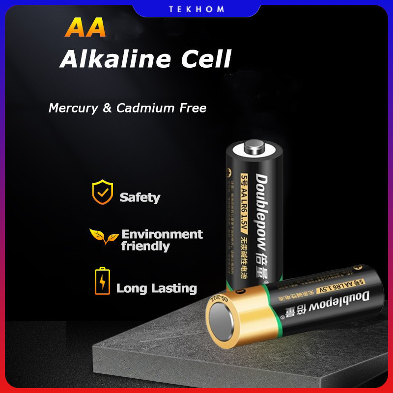 Doublepow Baterai Sekali Pakai AA No.5 LR6 1.5V Alkaline 2 PCS