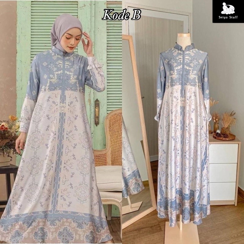 GAMIS DIOR AURORA SILK | GAMIS SILK BUSUI MEWAH | DRESS KONDANGAN PESTA KEKINIAN