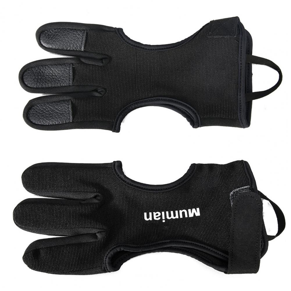 1Pc Archery Finger Gloves Mumian Archery Gloves Breathable Sweat Adsorbed Handmade Shooting Hunting 