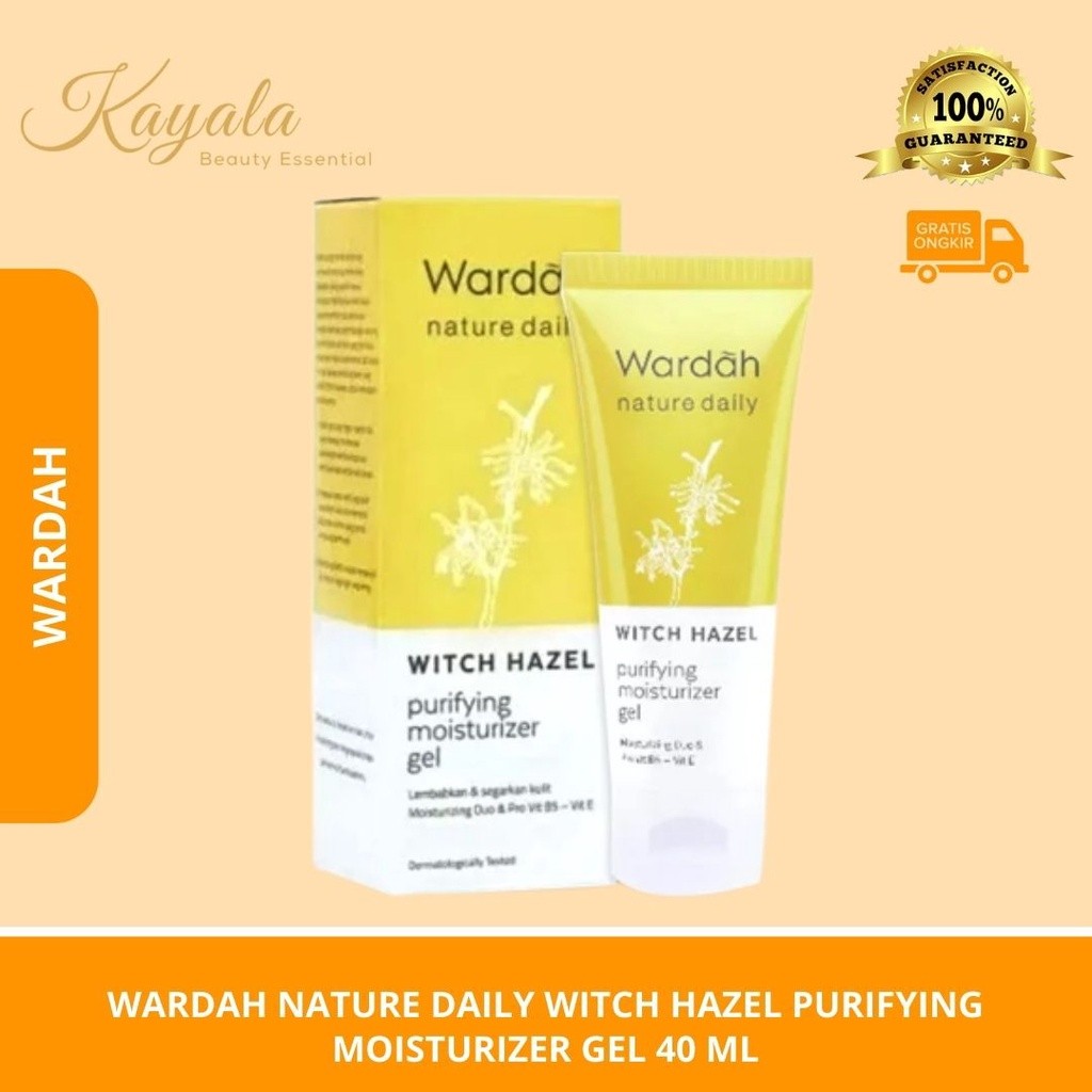 WARDAH NATURE DAILY WITCH HAZEL PURIFYING MOISTURIZER GEL 40 ML - MOISTURIZER WITCH HAZEL WARDAH - P
