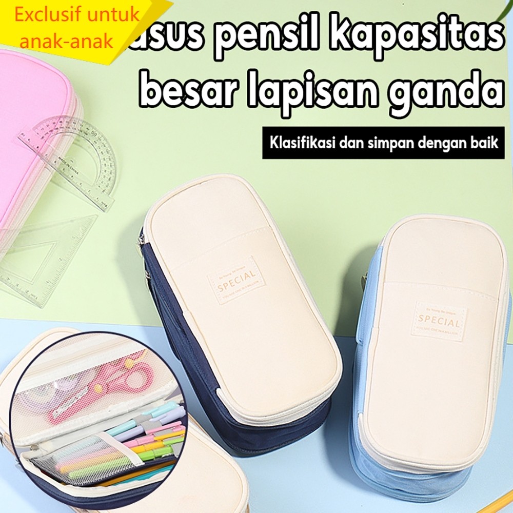 

Sayang Tas Pena Berkapasitas Besar Tempat Pena Perlengkapan Penyimpanan Alat Tulis Tas Pena Anak-Anak Tempat Pena Kanvas Tahan Lama