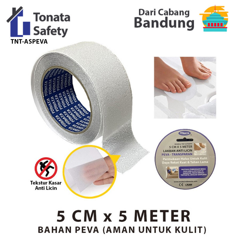 Anti Slip Tape PEVA / Lakban Anti Licin Indoor Bening 5 cm x 5 Meter
