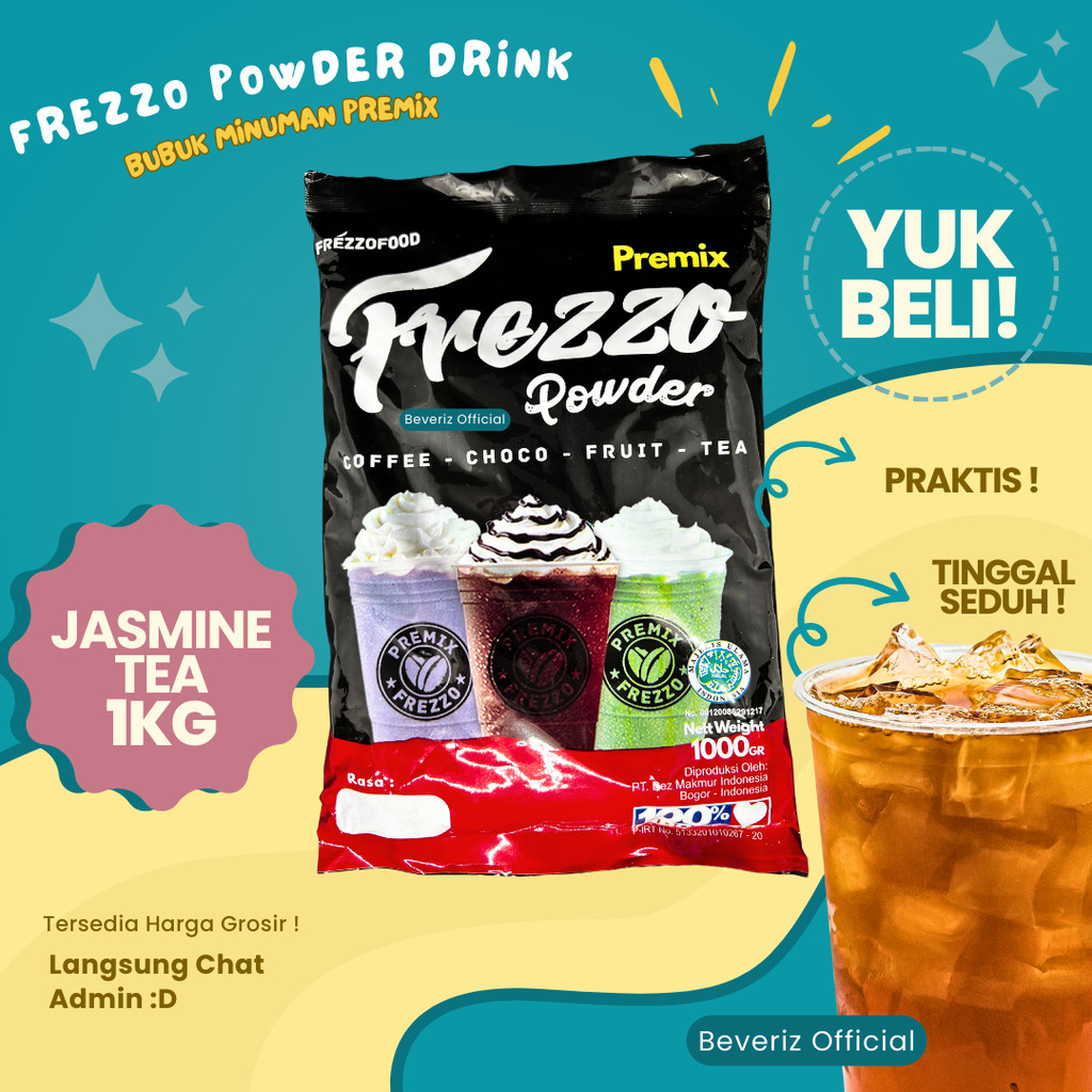 

BEVERIZ Frezzo Bubuk Minuman Rasa Teh Jasmine / Jasmine Tea Powder Drink 1 Kg {BISA COD} { Tersedia Harga Grosir}