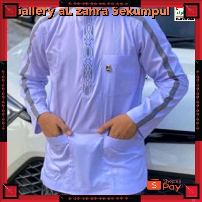 [PREMIUM ORIGINAL] BAJU KOKO SAUDI AR_RIZKY AR RASYID LIST BORDIR busana muslim pria bisa COD