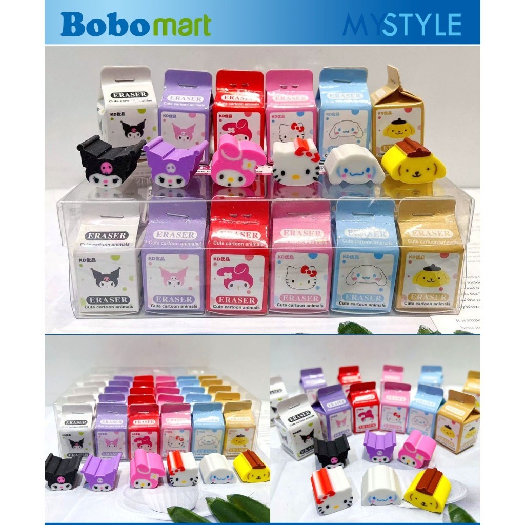 

BOBOMARTS 1 PCS PENGHAPUS SANRIO KARAKTER CUTE ERASER LUCU SANRIO HELLO KITTY MY MELODY MURAH