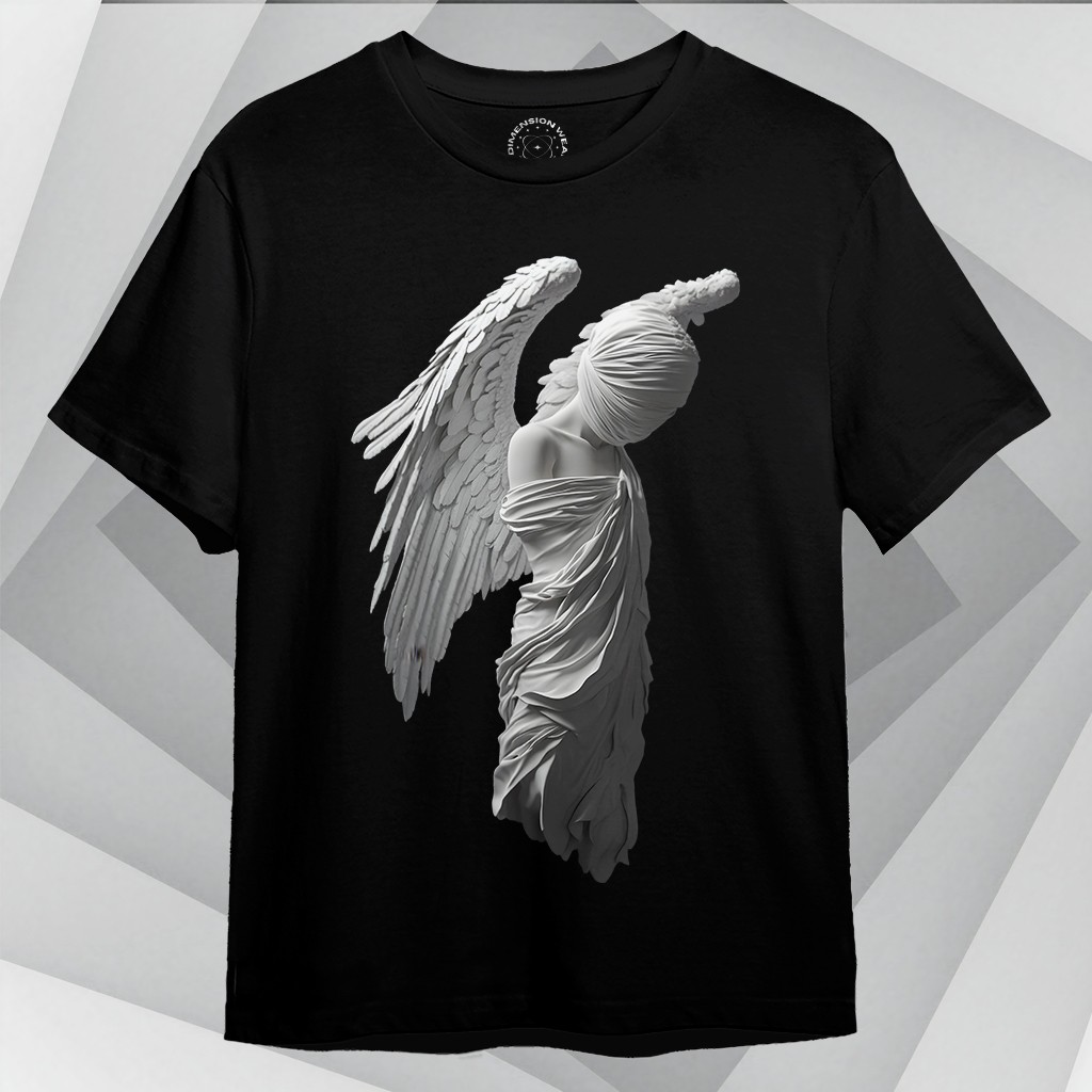 【BIG PROMO】Fashion Kaos Distro Premium Original 3D Fabric Winged Angel Statue - 3DimensionWear