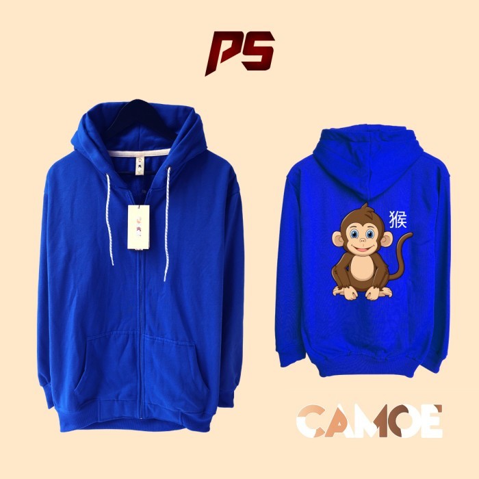 Jaket Hoodie Zipper Imlek Shio Sincia Monyet Monkey
