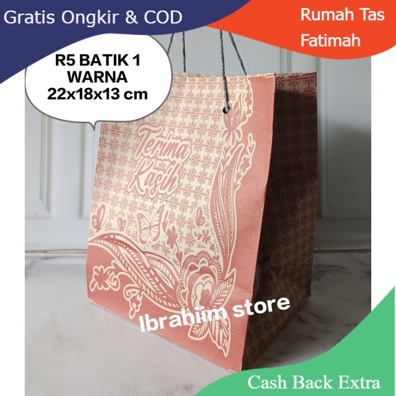 

Promo PAPERBAG R5 MOTIF BATIK UK. 22x18X13 CM / TAS SOUVENIR BATIK R5 / TAS KERTAS TAS SOUVENIR BATIK MURAH By Rumah Tas Fatimah