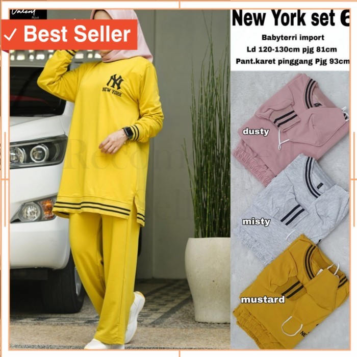 BAju Sport Kekinian Keren Unik Style Korea tebal awet /BESTSELLER NEW YORK SET#6 SETELAN BAJU OLAHRA