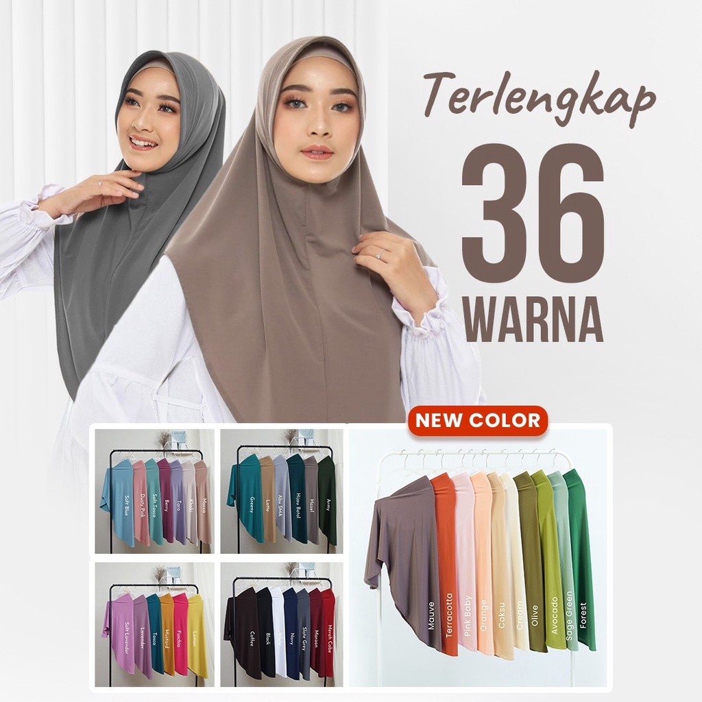 Khimar Jersey 36 WARNA / Khimar Pinguin Pet Antem Premium
