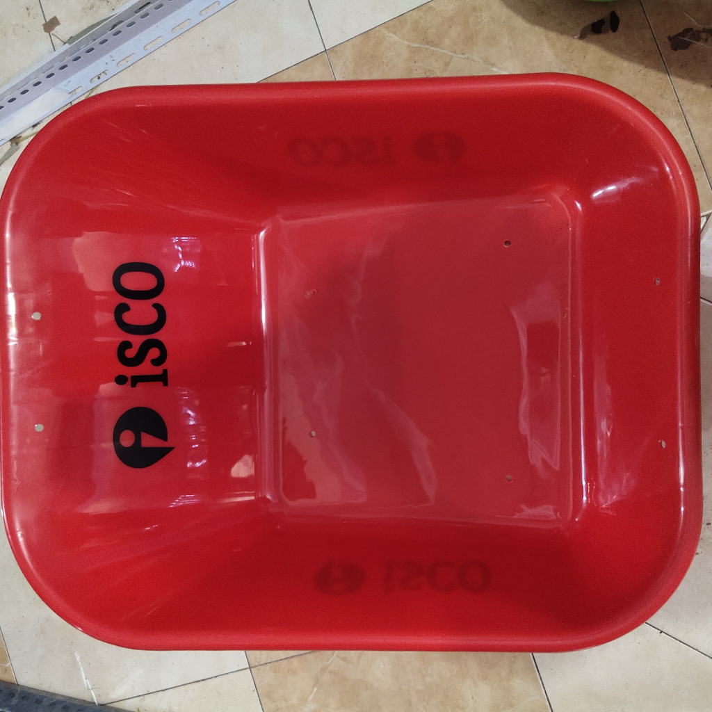 Bak Gerobak Pasir PVC Merah/Bak Gerobak Pasir dorong ISCO/Gerobak pasir PVC BAK saja