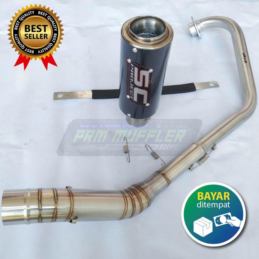 Knalpot racing SC project carbon for Vixion old / Vixion new 150